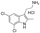 2-(5,7-DICHLORO-2-METHYL-1H-INDOL-3-YL)ETHANAMINE HYDROCHLORIDE 结构式