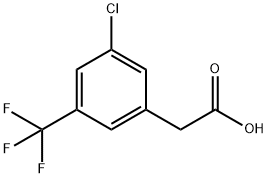 3-氯-5-(三氟甲基)苯乙酸 结构式