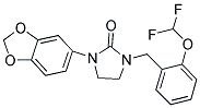 1-(1,3-Benzodioxol-5-yl)-3-[2-(difluoromethoxy)benzyl]imidazolidin-2-one 结构式