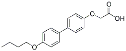 4-(4'-BUTOXYBIPHENYLYLOXY)ACETIC ACID 结构式