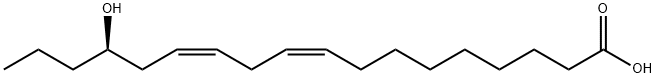 15(R)-HYDROXY-9(Z),12(Z)-OCTADECADIENOIC ACID 结构式