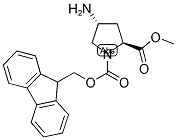 (2S, 4R)-4-[(FLUOREN-9-YLMETHOXY) CARBONYLAMINO]PYRROLIDINE-2-METHYLCARBOXYLATE 结构式