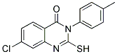 7-CHLORO-2-MERCAPTO-3-P-TOLYL-3H-QUINAZOLIN-4-ONE 结构式