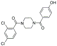 4-([4-(2,4-DICHLOROBENZOYL)PIPERAZIN-1-YL]CARBONYL)PHENOL 结构式