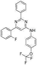 6-(2-FLUOROPHENYL)-2-PHENYL-N-[4-(TRIFLUOROMETHOXY)PHENYL]PYRIMIDIN-4-AMINE 结构式