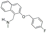 N-((2-((4-FLUOROBENZYL)OXY)-1-NAPHTHYL)METHYL)-N-METHYLAMINE 结构式