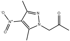 1-(3,5-二甲基-4-硝基-1H-吡唑-1-基)丙-2-酮 结构式