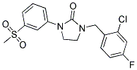 1-(2-CHLORO-4-FLUOROBENZYL)-3-[3-(METHYLSULFONYL)PHENYL]IMIDAZOLIDIN-2-ONE 结构式