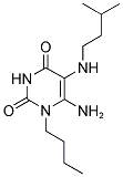 6-AMINO-1-BUTYL-5-(3-METHYL-BUTYLAMINO)-1H-PYRIMIDINE-2,4-DIONE 结构式