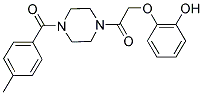 2-(2-[4-(4-METHYLBENZOYL)PIPERAZIN-1-YL]-2-OXOETHOXY)PHENOL 结构式