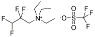 N,N,N-三乙基-2,2,3,3-四氟丙烷-1-铵三氟甲磺酸盐 结构式