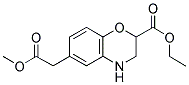 Ethyl 6-(2-methoxy-2-oxoethyl)-3,4-dihydro-2H-1,4-benzoxazine-2-carboxylate 结构式