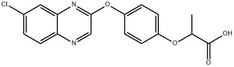 2-(4-((7-CHLORO-2-QUINOXALINYL)OXY)-PHENOXY)-PROPIONIC ACID 结构式