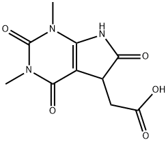 (1,3-二甲基-2,4,6-三氧-2,3,4,5,6,7-六氢-1H-吡咯并[2,3-D]嘧啶-5-基)-乙酸 结构式