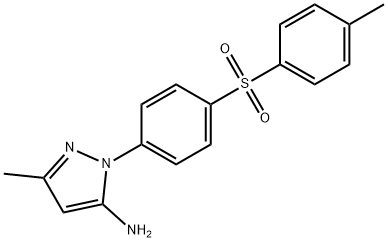 5-METHYL-2-[4-(TOLUENE-4-SULFONYL)-PHENYL]-2H-PYRAZOL-3-YLAMINE 结构式