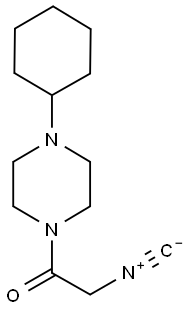 4-CYCLOHEXYL-PIPERAZINO-1-ISOCYANO-ACETAMIDE 结构式
