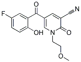 5-(5-FLUORO-2-HYDROXYBENZOYL)-1-(2-METHOXYETHYL)-2-OXO-1,2-DIHYDROPYRIDINE-3-CARBONITRILE 结构式