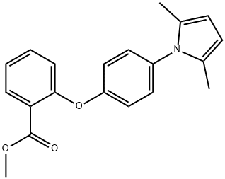 Methyl 2-[4-(2,5-dimethyl-1H-pyrrol-1-yl)-phenoxy]-benzenecarboxylate 结构式