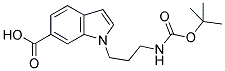1-[3-[(TERT-BUTOXYCARBONYL)AMINO]PROPYL]-1H-INDOLE-6-CARBOXYLIC ACID 结构式
