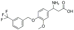 3-AMINO-3-(3-METHOXY-4-([3-(TRIFLUOROMETHYL)BENZYL]OXY)PHENYL)PROPANOIC ACID 结构式