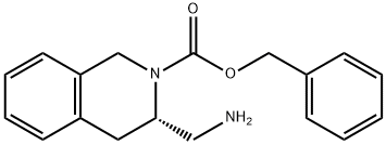 (S)-3-AMINOMETHYL-3,4-DIHYDRO-1H-ISOQUINOLINE-2-CARBOXYLIC ACID BENZYL ESTER 结构式