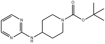 4-(2-嘧啶胺)四氢吡啶羧酸叔丁酯 结构式