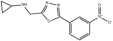 N-[[5-(3-NITROPHENYL)-1,3,4-OXADIAZOL-2-YL]METHYL]CYCLOPROPANAMINE 结构式