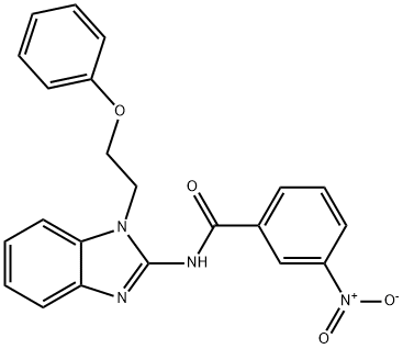 3-NITRO-N-[1-(2-PHENOXYETHYL)-1H-BENZIMIDAZOL-2-YL]BENZAMIDE 结构式