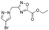 1,2,4-Oxadiazole-5-carboxylic acid, 3-[(4-bromo-1H-pyrazol-1-yl)methyl]-, ethyl ester 结构式