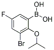 3-BROMO-5-FLUORO-2-ISOPROPOXYPHENYLBORONIC ACID 结构式