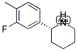 (R)-2-(3-FLUORO-4-METHYLPHENYL)PIPERIDINE 结构式
