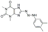 8-[(1E)-3-(3,4-DIMETHYLPHENYL)TRIAZ-1-ENYL]-1,3-DIMETHYL-3,7-DIHYDRO-1H-PURINE-2,6-DIONE 结构式