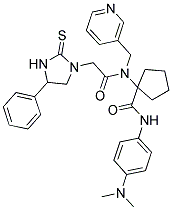 N-(4-(DIMETHYLAMINO)PHENYL)-1-(2-(4-PHENYL-2-THIOXOIMIDAZOLIDIN-1-YL)-N-(PYRIDIN-3-YLMETHYL)ACETAMIDO)CYCLOPENTANECARBOXAMIDE 结构式