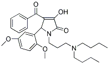 4-BENZOYL-1-(3-(DIBUTYLAMINO)PROPYL)-5-(2,5-DIMETHOXYPHENYL)-3-HYDROXY-1H-PYRROL-2(5H)-ONE 结构式