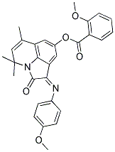 (Z)-1-(4-METHOXYPHENYLIMINO)-4,4,6-TRIMETHYL-2-OXO-2,4-DIHYDRO-1H-PYRROLO[3,2,1-IJ]QUINOLIN-8-YL 2-METHOXYBENZOATE 结构式