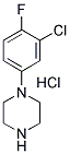 1-(3-CHLORO-4-FLUOROPHENYL)PIPERAZINE HCL SALT 结构式