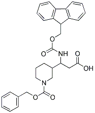 3-N-FMOC-AMINO-3-(3'-CBZ)PIPERIDINE-PROPIONIC ACID 结构式