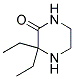 3,3-DIETHYL-PIPERAZIN-2-ONE 结构式