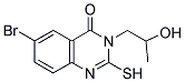 6-BROMO-3-(2-HYDROXYPROPYL)-2-MERCAPTOQUINAZOLIN-4(3H)-ONE 结构式