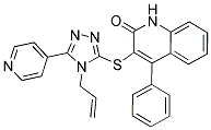 3-(4-ALLYL-5-(PYRIDIN-4-YL)-4H-1,2,4-TRIAZOL-3-YLTHIO)-4-PHENYLQUINOLIN-2(1H)-ONE 结构式