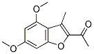 2-Acetyl-4,6-dimethoxy-3-methyl benzofuran 结构式