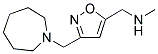 [3-(1-Azepanylmethyl)-5-isoxazolyl]-N-methylmethanamine 结构式