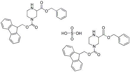 PIPERAZINE-1,3-DICARBOXYLIC ACID 3-BENZYL ESTER 1-(9H-FLUOREN-9-YLMETHYL) ESTER 1/2H2SO4 结构式