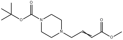 4-(3-METHOXYCARBONYLALLYL)PIPERAZINE-1-CARBOXYLIC ACID T-BUTYL ESTER 结构式