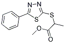 METHYL 2-[(5-PHENYL-1,3,4-THIADIAZOL-2-YL)SULFANYL]PROPANOATE 结构式