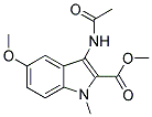 3-Acetylamino-5-methoxy-1-methyl-1H-indole-2-carboxylic acid methyl ester 结构式