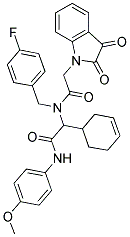 2-(CYCLOHEX-3-ENYL)-2-(2-(2,3-DIOXOINDOLIN-1-YL)-N-(4-FLUOROBENZYL)ACETAMIDO)-N-(4-METHOXYPHENYL)ACETAMIDE 结构式