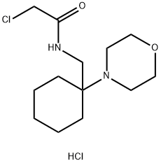 2-CHLORO-N-[(1-MORPHOLIN-4-YLCYCLOHEXYL)METHYL]ACETAMIDE HYDROCHLORIDE 结构式