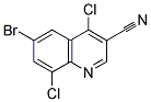 6-BROMO-4,8-DICHLORO-QUINOLINE-3-CARBONITRILE 结构式