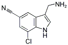 7-CHLORO-5-CYANO-1H-INDOL-3-METHYLAMINE 结构式